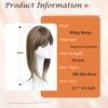 18 inch Hair Topper for Women with Bangs 3D 360°