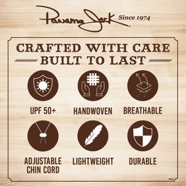 Panama Jack Safari Excursion Hat (Solid Black, Large)