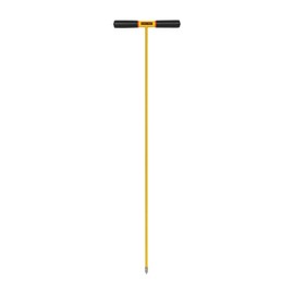 Structron 85465 SP48 Fiberglass Soil Probe, Cast Metal Tip, T-Cushion Grip, 48", Yellow