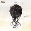 Herbeluemily Bun Wig, Extension, Long Partial Wig, Wave, Elegant, Volume,