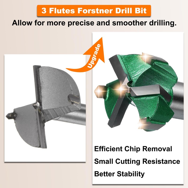 sourcing map Forstner Drill Bit 1" (25mm) Carbide Upgraded 3