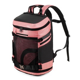 TRAILKICKER Baseball Backpack, Expandable Baseball bag for Adult, Softball Bag 40L Large Capacity, T-Ball & Softball Equipment & Gear, TSA Friendly Flight Approved Travel Bag, Pink
