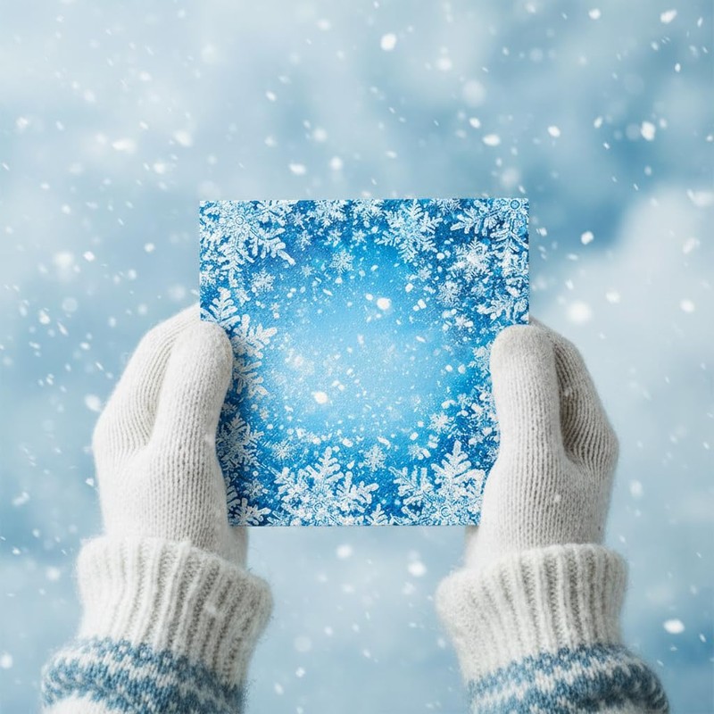 Servietten Weihnachten 20 Napkins Snow Crystal Magic Snowflakes Winter Christmas