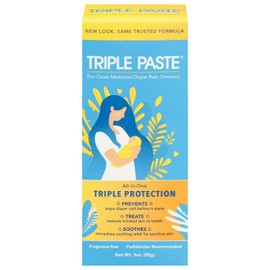 Triple Paste Diaper Rash Cream for Baby - 3 oz Tube - Zinc Oxide EXP 10/29