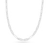 LeCalla Links Italian Sterling Silver Necklace with Paper Clip Chain