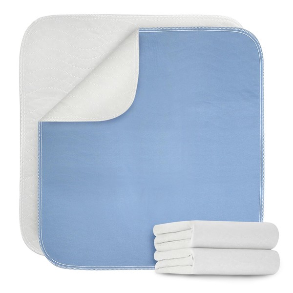 Gogreen Waterproof Reusable Underpads, 4-Layer Heavy Absorbency & Quilted Washable