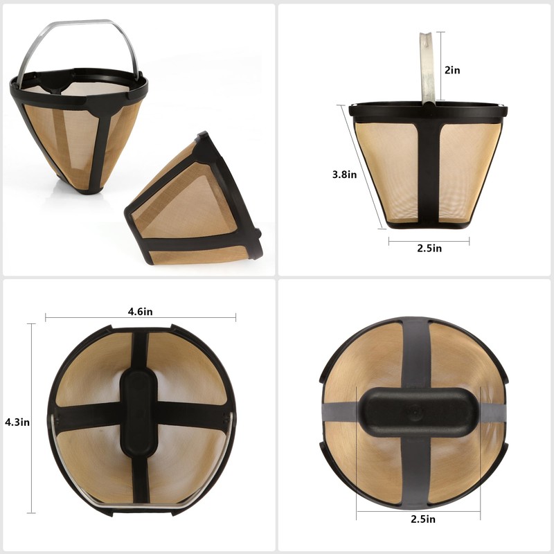 Permanent CE250 CE251 Filter Basket Holder & Gold Tone Filter