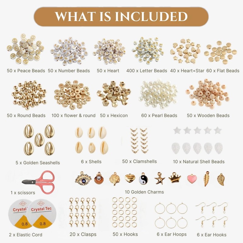 LUOBITO Clay Beads Bracelet Making Kit 10800 Pcs, 3 Boxes