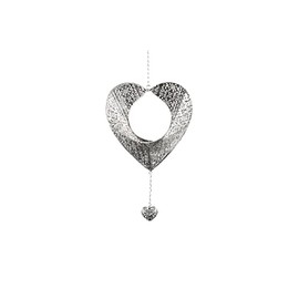 Nordstern Pendant 'Heart' in Silver – 32 x 30 x 10.5 cm