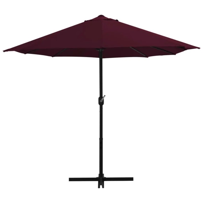 Bordeaux Red 181.1"x106.3" Garden Parasol with Aluminum Pole Sun ShelterColor: