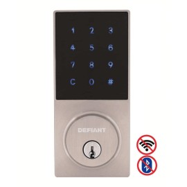 Undisclosed Defiant Slim Satin Nickel Electronic Touchpad Deadbolt