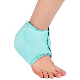 HOMHPLFE 1 Stück Kühlmanschette Fuß Knöchel Gel Kühlpads, Kühlpads Fußgelenk, Sprunggelenkbandage mit Kühl-Gel, Kühlbandage Fußgelenk Schmerzlinderung, Wiederverwendbare Kühlpacks Achillessehne