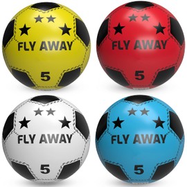 SourceDIY PVC Plastic Shoot Soccer Football suitable for Indoor Outdoor Play Beach, Park, Home, Birthday, School and Parties Soft Lightweight (5 Packs)