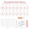 modelones French Tip Press On Nails, Short Oval Fake Nails