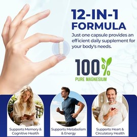 Magnesium Complex 700mg – 12-in-1 Magnesium Supplement with Glycinate, Citrate, Malate, Oxide, Taurate & More – High Absorption for Muscle, Heart, Sleep, Bone, Nerve Support –120 Capsules