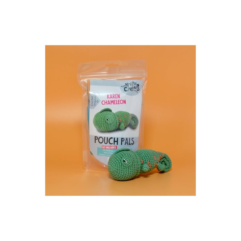 KNITTY CRITTERS Hello Crafts - Pouch Pals - Karen Chameleon