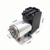 DC 12V Vacuum Pump, 5L/min 120kpa Mini Oil-Free Vacuum Pump,