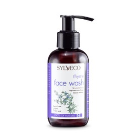 SYLVECO Thyme Facial Cleansing Gel, Face Wash for Sensitive Skin, Gently Removes Impurities, Vegan Natural Cosmetics for Men and Women, Size 150 ml
