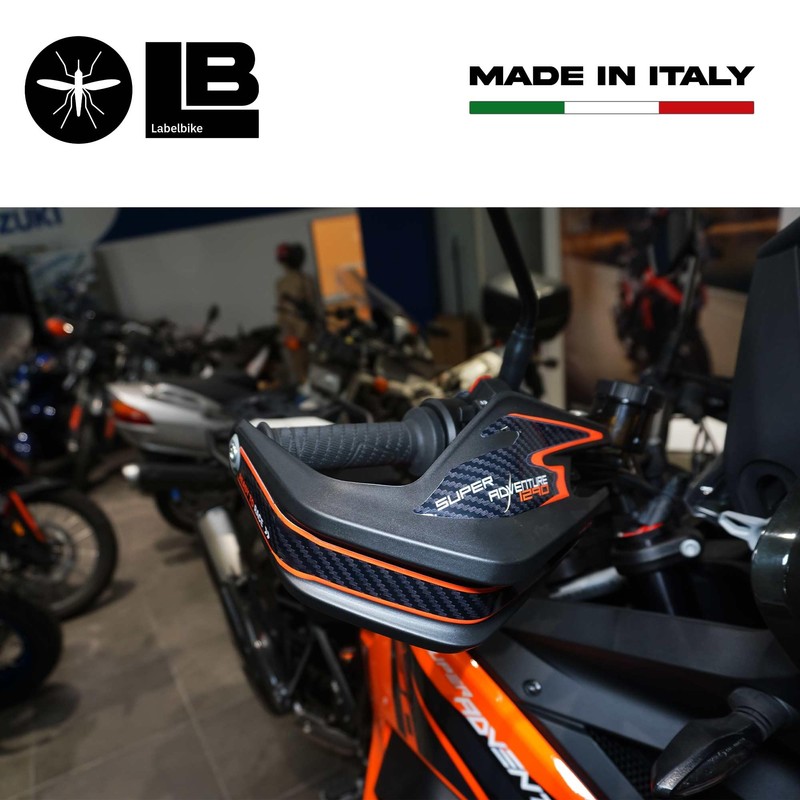 labelbike - 3D Sticker Protector for Motorcycle Handguards Compatible with