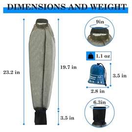 South to East Premium Mosquito Sleeves for Insect, 2 Pack, Fly & Bug Protection | No-See-Um Net for Camping, Hiking, Fishing, Gardening, Safari, Arm Nettng for Adults, 1 Carrybag