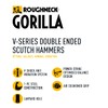 Roughneck Gorilla ROU11038 V-Series Double Ended Scutch Hammer 20oz/567g, Black-yellow
