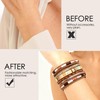 JAVMOO Leather Wrap Bracelets for Women Boho Multi-Layer Cuff Bangle