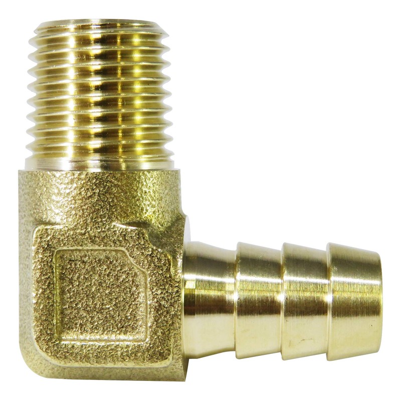 Flowbal GHNL-0311 L-Shaped Hose Nipple, Brass, 3/8 x 10.5