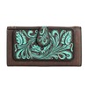 Myra Bag Western Embossed Floral Leather Wallet for Women -