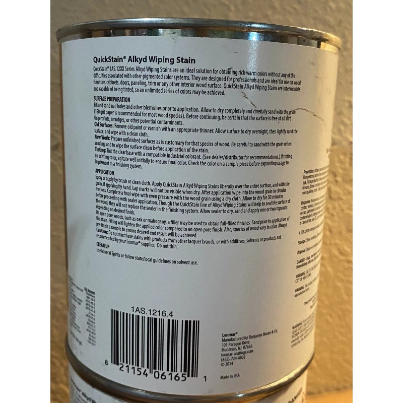 Lenmar quick stain Alkyd Wiping Stain 1216 Blackberry 1 quart