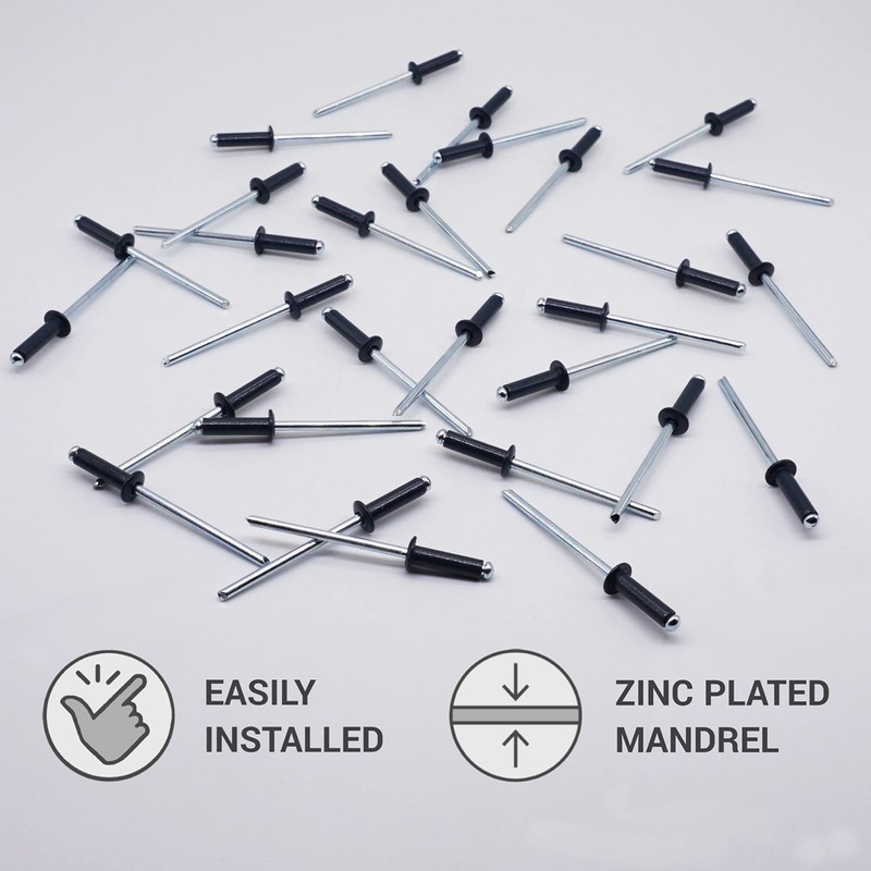 SKIR'CO Pack of 50 Painted Blind Rivets 4.0 x 14