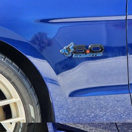 AMP Grab Blue Howling Coyote 5.0 Fender Emblems Fit 15-24 Mustang, F150, Coyote Swap