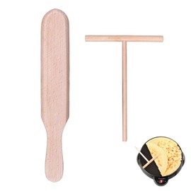 KGDUYC Spatulas Set of 2 Pancake Dough Tools - Rake, Spatula and Spatula for Rolling Pancakes