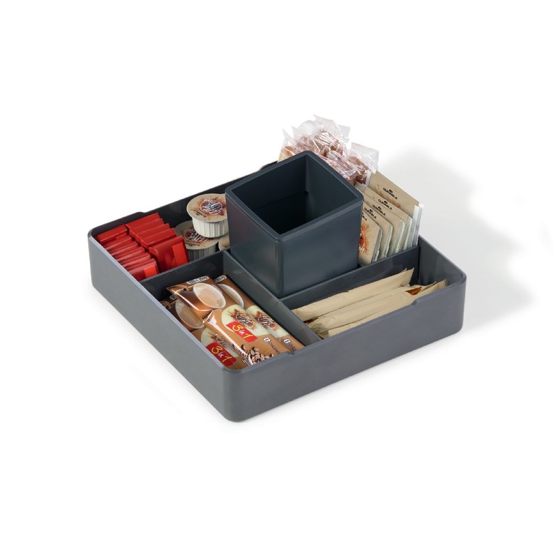 Durable Coffee Point Case Servierhilfe, Dispenser für Kaffeekapseln/Teebeutel/Zuckersticks, anthrazit, 338658