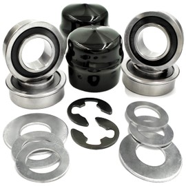 HD Switch - 4 Pack - 9040H - 9040-H Front Wheel Bushing to Bearing Conversion Kit Replaces Craftsman, Sears, AYP, Poulan, Husqvarna Jonsered Weed Eater Roper Murray Noma 91334 491334MA - OEM Upgrade