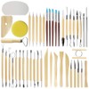 46 Pcs Pottery Tools Clay Sculpting Tool Set with 48