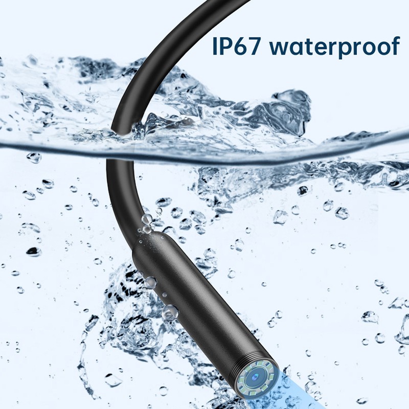 Endoscope Camera with Light 5MP HD IP67 Waterproof Sewer Inspection