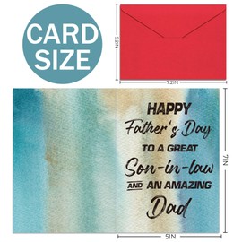 ARUSIMA Fathers Day Card for Son In Law - To A Great Son in Law and an Amazing Dad, Great Fathers Day Card, Sweet Father's Day Greeting Cards, Father's Day Gifts Gifts from Mother In Law Father In Law