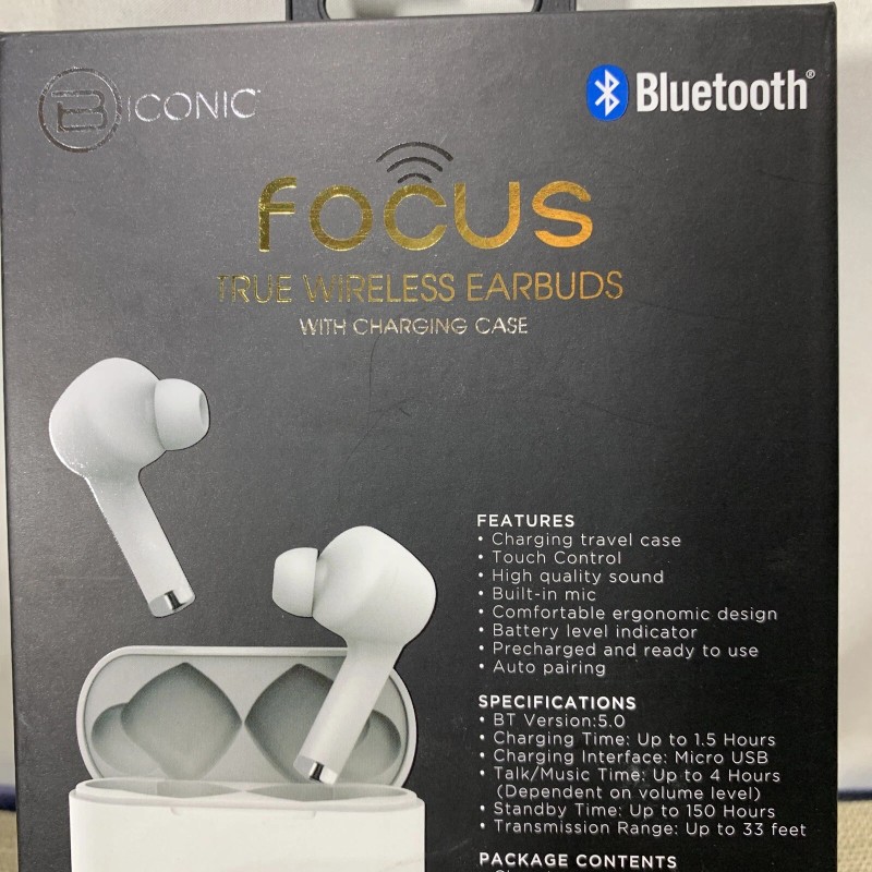 Focus NEW! *B Iconic Focus True Wireless Earbuds with Charging