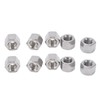 10Pcs Coupling Nut Hex M12 Stainless Steel Rod Connector Nut