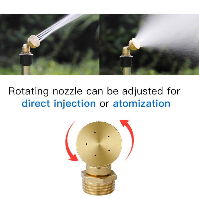 Feelers Brass Misting Spray Nozzle, 1/2" BSPF 5-Holes Atomizing Spray