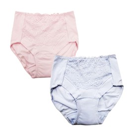 Women's Incontinence Panties, Set of 2, Urine Leak Incontinence Pants, Light Incontinence, Water Absorbing Shorts, 20cc, Women's (Lavender/Pink, M)