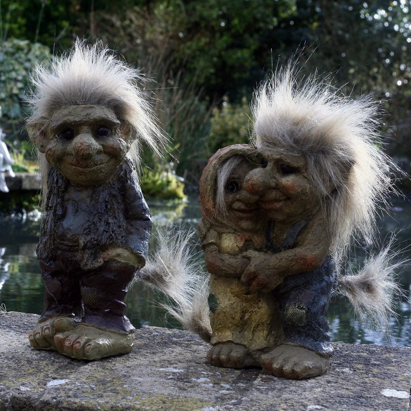 Loved Up Couple Talula And Tarquin Troll Gnome Garden Gift