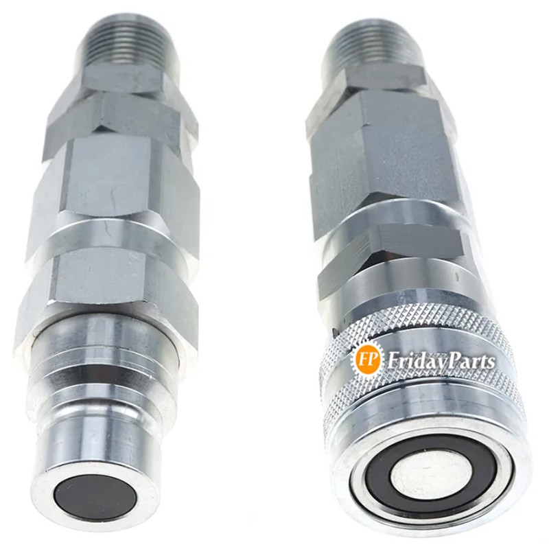 FridayParts #12 JIC Flat Face Hydraulic Quick Connect Coupler Compatible