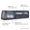 CROSSDESIGN Tail lights Assembly Compatible with 1987-1993 Ford Mustang Rear