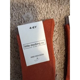Little Stocking Co Lot Of 8 Little Stocking Co Girl’s 4-6Y knee High Socks size 10-13 New Persimmon