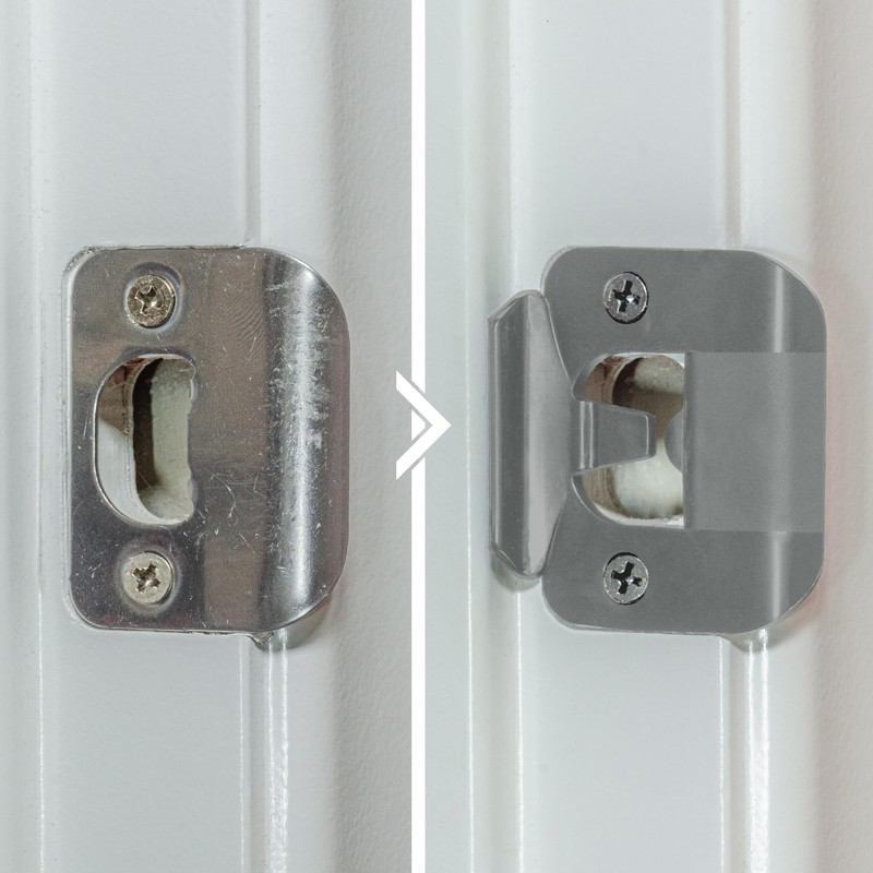 BrainExploder Door Silencer Strike Plate - Flexible, Noise Eliminating Fix