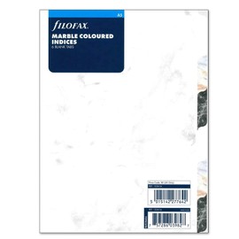 Filofax A5 Marble 6 Blank Tabs