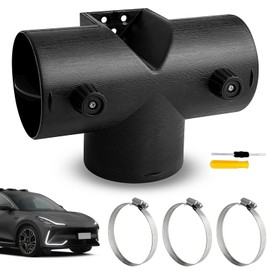 WZYTEU Auxiliary Heater Accessories Diameter 75 mm, Type T Three-Way Air Outlet, Warm Air Outlet for Diesel Heating, Parking Air Heater, with Hose Clamps and Screwdriver
