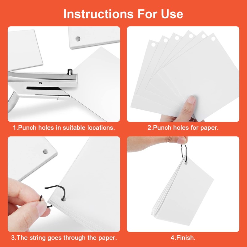 Hole Punch, Single Hole Punch, 1/4 Inch Hand Punch Paper,