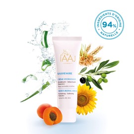 TAAJ | Feuchtigkeitscreme - KASHEMIRE | Revitalisiert, spendet Feuchtigkeit, schützt und macht die Haut weich | Weiche, geschmeidige und frische Haut | Vegan | Aloe Vera | 50 ml
